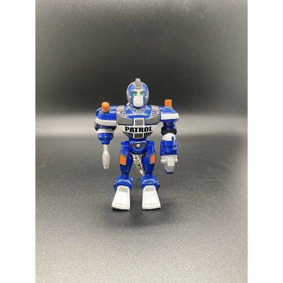 Patrol Robot Galaxy Game Keychain Online World 4" Blue Super Hero Robocop - Picture 1 of 2